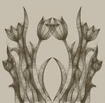 Design - gothic flower 00 - by RiniGini, read more about this textile design