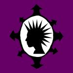 Design - ChaosCameo purple - by Zebraspider, read more about this textile design