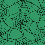 Design - Spiderweb teal (medium) - by Zebraspider, read more about this textile design