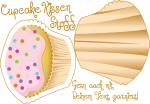 Design - Cupcake Kissen Stoffe - by Wilma Stoffheimer, read more about this textile design