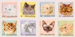 Design - Die Briefmarken Katzen - by Stoff-Schmie.de, read more about this textile design