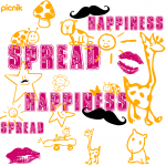 Stoff-Design - Spread Happiness by picnik - von Stoff-Schmie.de, zur Detailansicht für dieses Stoff-Design Design - Spread Happiness by picnik - by Stoff-Schmie.de, read more about this textile design