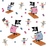 Design - Piraten Vorhangstoff - by Pirates of the Bathroom, read more about this textile design