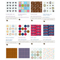 Stöbere in der Design-Galerie und entdecke hunderte kreative, coole und verblüffende Designs von den Stoff-MacherInnen der Stoff-Schmie.de Screenshot Design-Galerie