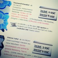 Foto Stapel Test-Stoff der Stoff-Schmie.de