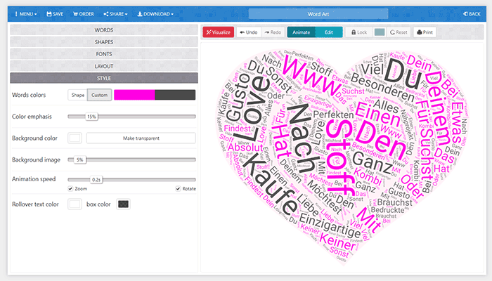 Text Collagen Und Wortwolken Selbst Erstellen Und Auf Stoff Drucken Blog Stoff Vom Blog Stoff Schmie De