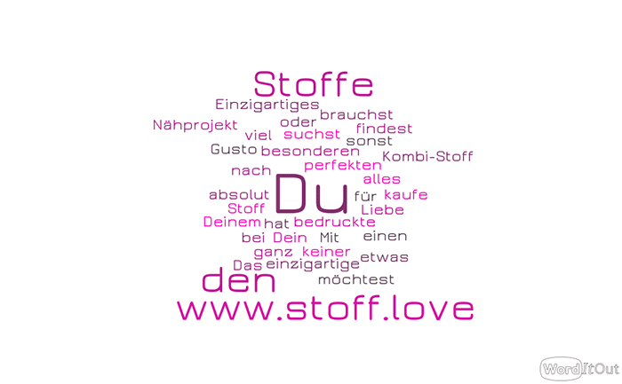 Text Collagen und Wortwolken selbst erstellen und auf Stoff drucken...