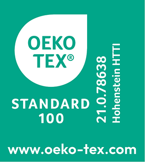 Dieser Stoff wurde auf Schadstoffe geprüft und zertifiziert nach  STANDARD 100 by OEKO-TEX®  21.0.78638 Hohenstein HTTI  www.oeko-tex.com/standard100