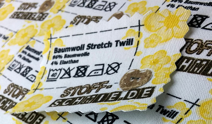 Baumwoll Stretch Twill - Jacken und Hosen Stoffe selbst bedrucken