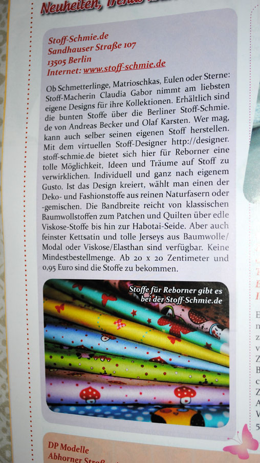 www.Stoff-Schmie.de im Magazin für Sammler und Puppenmacher 