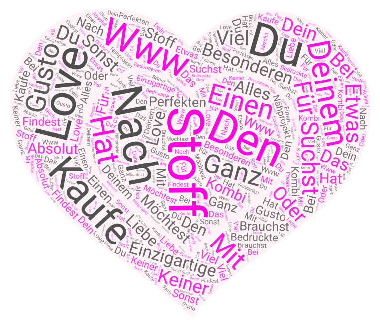 Text Collagen und Wortwolken selbst erstellen und auf Stoff drucken