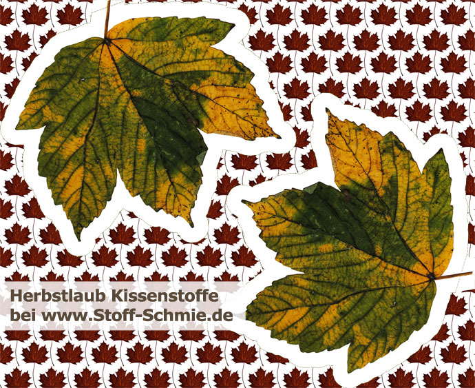 Herbstblatt als Dekokissen