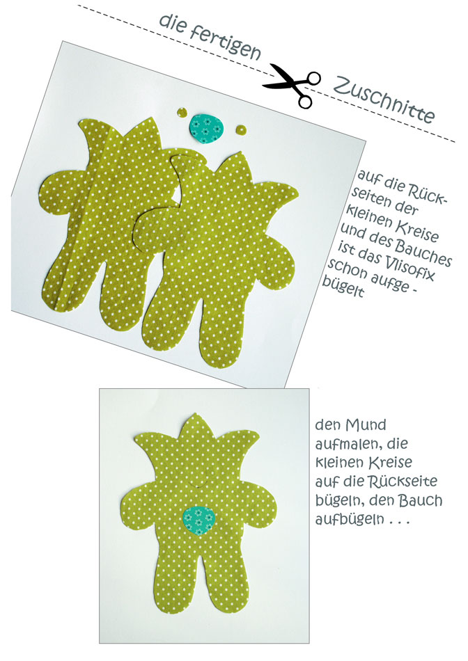 Die fertigen Zuschnitte.