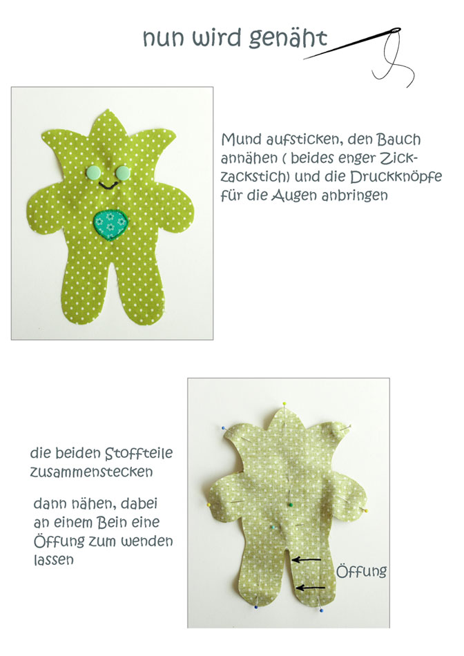 Nun wird genäht!