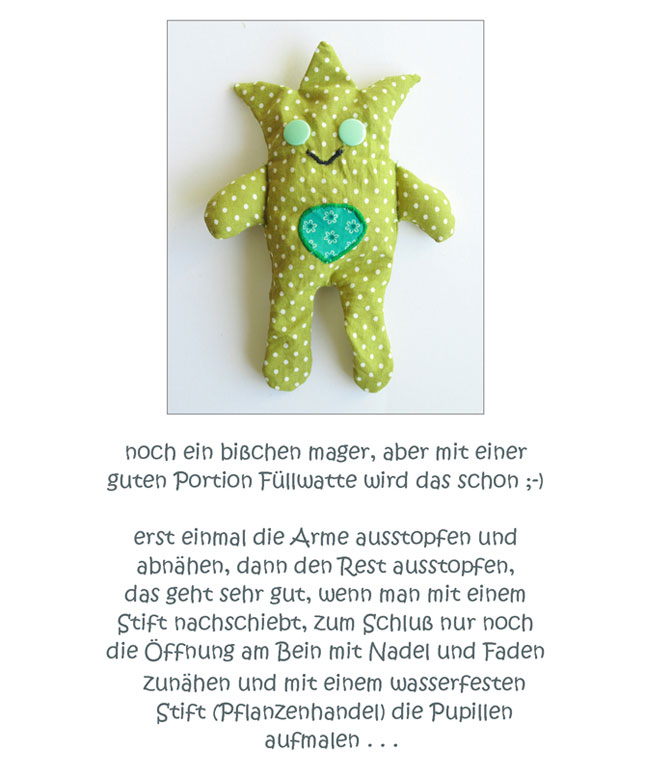 Mit einer Portion Füllwatte wieder schnell bei Kräften.