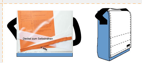 Jeden Tag anders - tausche Tasche mit Taschendeckel zum Selbstnähen