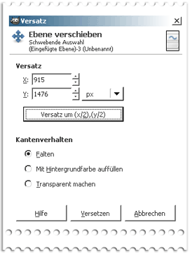 In den jeweiligen Filtern die Bildgröße (X und Y in Gimp) halbieren und das Bild entsprechen versetzen.