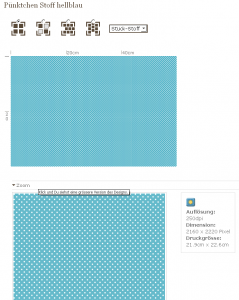 So erfährst Du, wie groß Dein Motiv auf Stoff gedruckt wird...