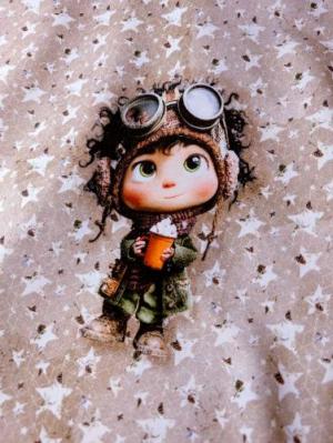 Bedruckter Stoff im Bild - beigetragen von stoff.love