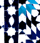 Design - Mosaic blue - by MissBlümchen, read more about this textile design
