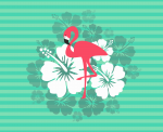 Design - Flamingo Breeze - by stitchydoo, read more about this textile design