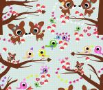 Stoff-Design - verliebtes Waldmärchen - von uniku4u auf www.Stoff-Schmie.de