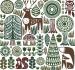 Design - forest dark - by dennisthebadger, read more about this textile design