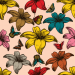 Design - Schmetterling Blumen Stoff (klein) - by Stoff-Schmie.de, read more about this textile design