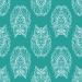 Design - Lechuza cyan - by Lila-Lotta, read more about this textile design