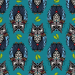Design - Lechuza fam petrol - by Lila-Lotta, read more about this textile design