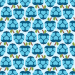 Design - MyLeni Apples LOVE blue  - by Lila-Lotta, read more about this textile design