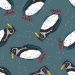 Design - Pinguin petrol - by Lila-Lotta, read more about this textile design
