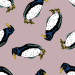 Design - Pinguin rose - by Lila-Lotta, read more about this textile design