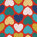 Design - Sweet Geo Love red - by Lila-Lotta, read more about this textile design