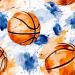 Design - Basketball Aquarell - by Stoff-Schmie.de, read more about this textile design