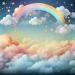 Design - Pastel Rainbow Cloud X - by Stoff-Schmie.de, read more about this textile design