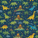 Design - Dino Abenteuer II - by Stoff-Schmie.de, read more about this textile design