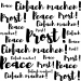 Design - Prost!  Peace   Einfach machen! - by Stoff-Schmie.de, read more about this textile design