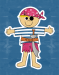 Design - Captain Jack Sparrow - by Pirates of the Bathroom, read more about this textile design