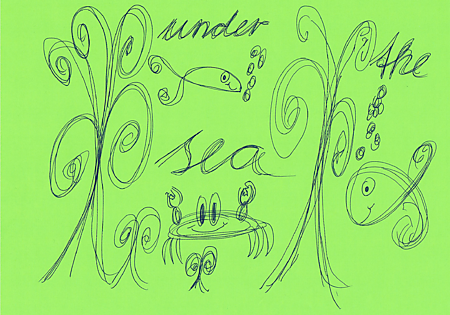 Vergrösserte Ansicht des Stoff-Designs.