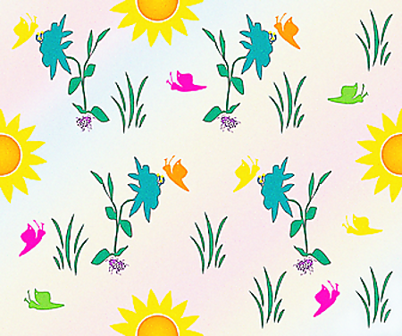 Vergrösserte Ansicht des Stoff-Designs.