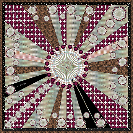 Vergrösserte Ansicht des Stoff-Designs.