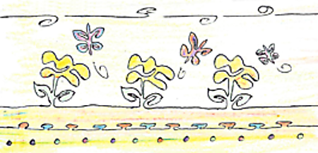 Vergrösserte Ansicht des Stoff-Designs.