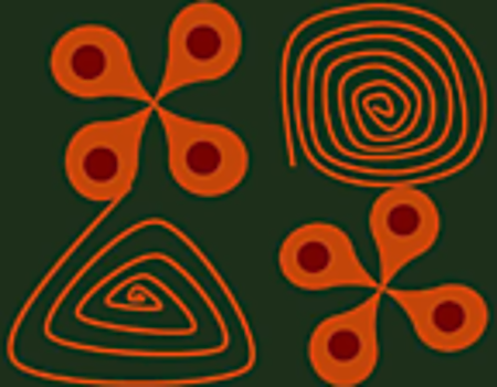 Vergrösserte Ansicht des Stoff-Designs.