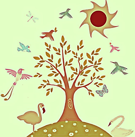 Vergrösserte Ansicht des Stoff-Designs.