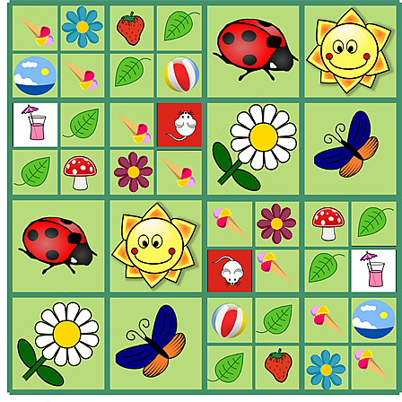 Vergrösserte Ansicht des Stoff-Designs.