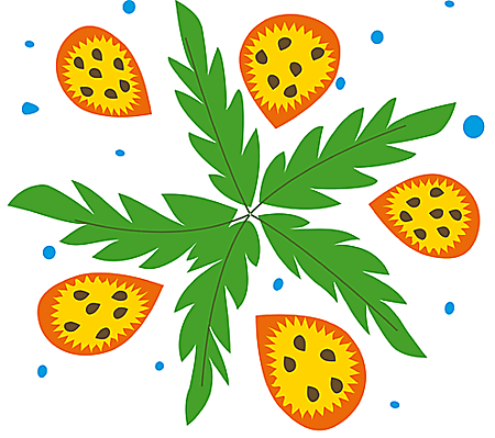 Vergrösserte Ansicht des Stoff-Designs.