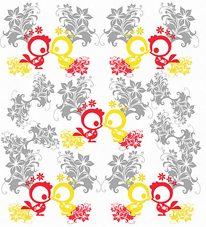 Vergrösserte Ansicht des Stoff-Designs.