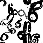 Gehe zur Detailseite des Designs  - Zahlensalat aus 6 - schwarz auf weiß -. Mehr Details und Diskussionsstoff gibt es hier. Designimage