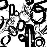 Gehe zur Detailseite des Designs  - Buchstabensuppe aus Oo - schwarz auf weiß -. Mehr Details und Diskussionsstoff gibt es hier. Designimage